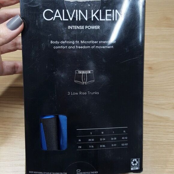 CALVIN KLEIN Mens XL 3 Pack Intense Power Boxer Brief Microfiber Stretch Logo - Picture 5 of 7
